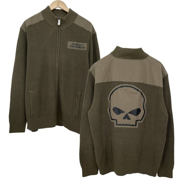Harley-Davidson® Skull Sweater Full Zip Cardigan Men’s XL